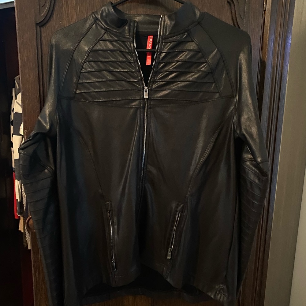 Spanx leather jacket